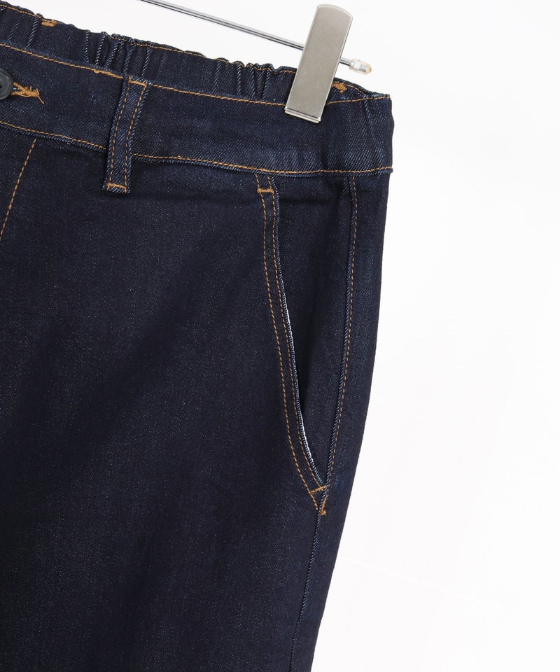 CAMBIO(カンビオ)】Stretch Denim Oval Rib Sarouel Tight Fit Pants 