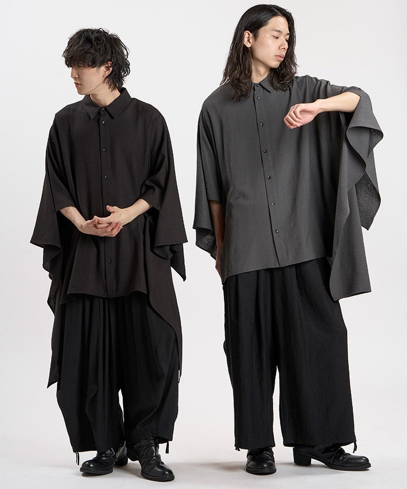 NO ID.(ノーアイディー)】ﾊﾞｯｸﾄﾞﾚｰﾌﾟSH シャツ(459006-534S) | CAMBIO