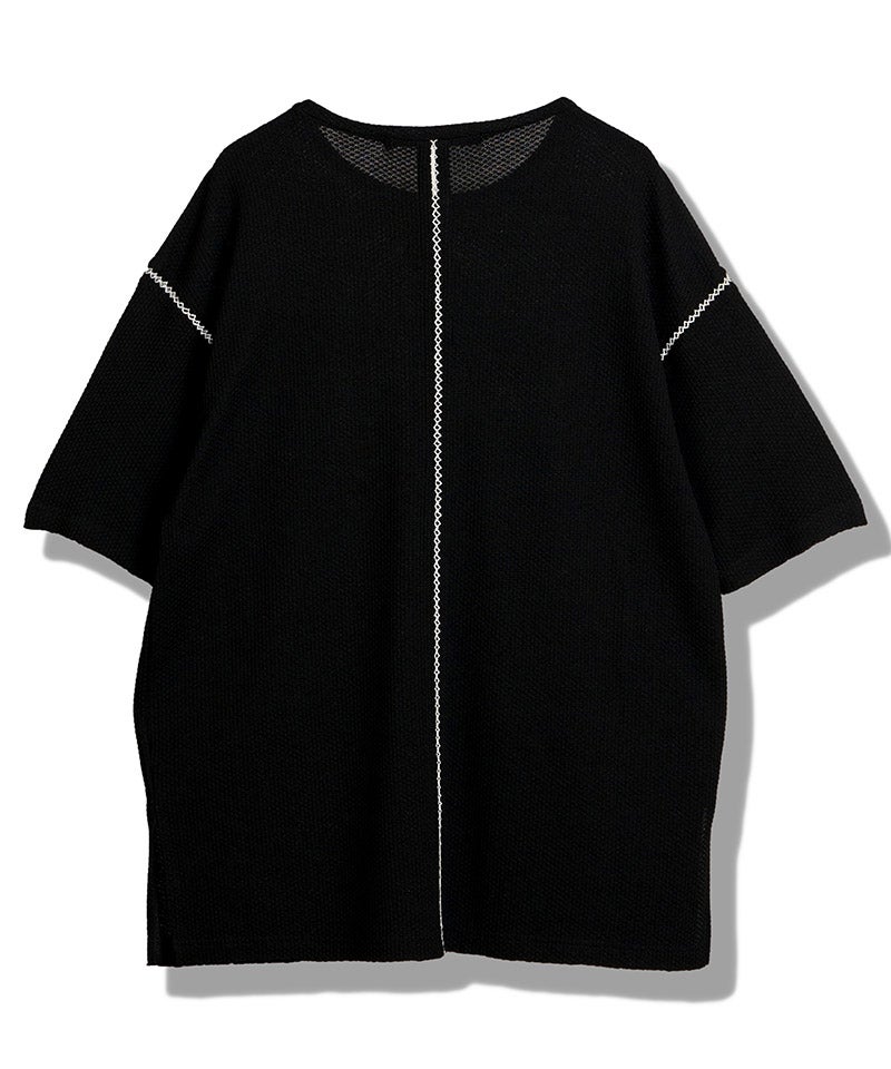 NO ID.(ノーアイディー)】ダイヤステッチサーマルC-N-PO Tシャツ
