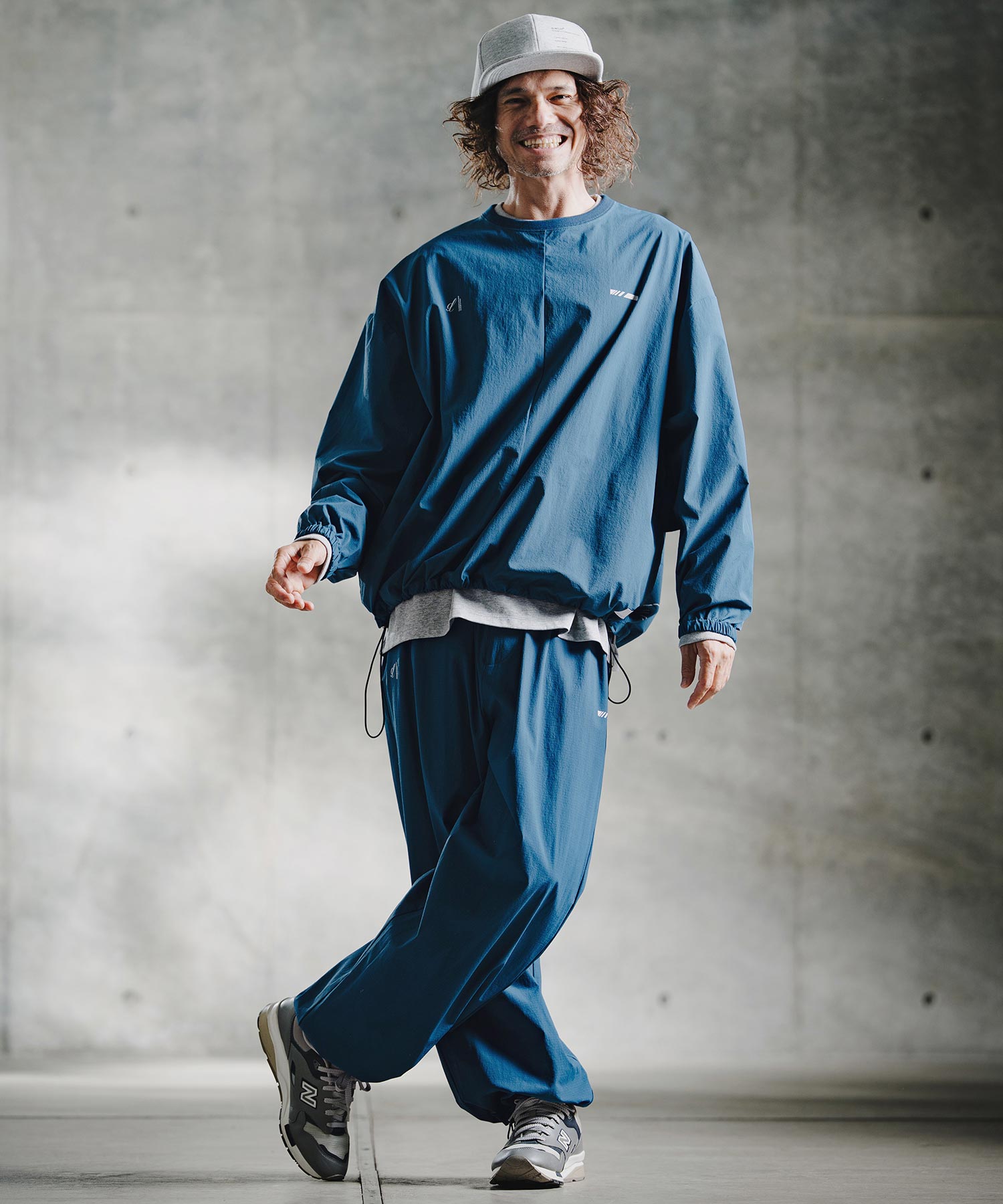 GLIMCLAP(グリムクラップ)】Ripstop & Stretch Nylon Crew ロング