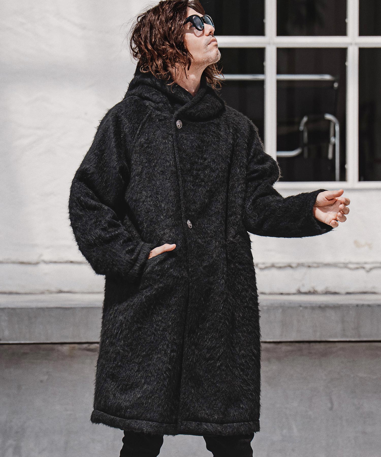 CAMBIO(カンビオ)】【予約販売10月末～11月上旬入荷】Long Fur Melton