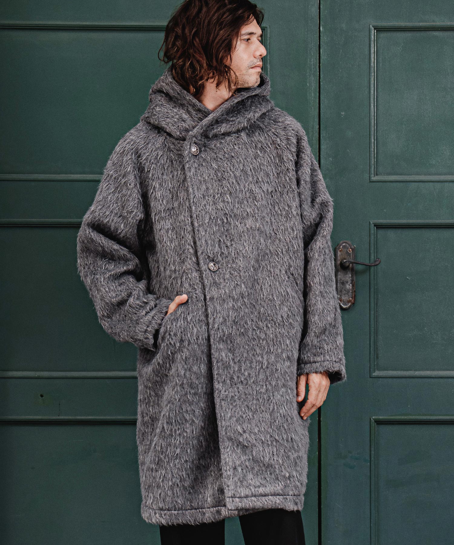 CAMBIO(カンビオ)】【予約販売10月末～11月上旬入荷】Long Fur Melton