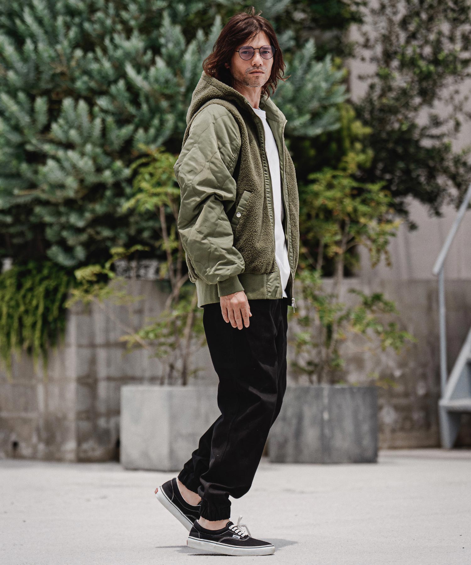 CAMBIO(カンビオ)】【予約販売10月上旬～中旬入荷】Boa×Nylon Hooded