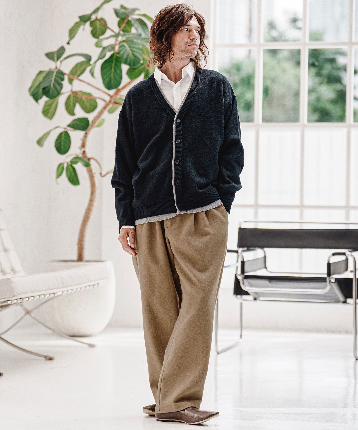 CAMBIO(カンビオ)】【予約販売9月中旬～下旬入荷】Wool Blend Brushed