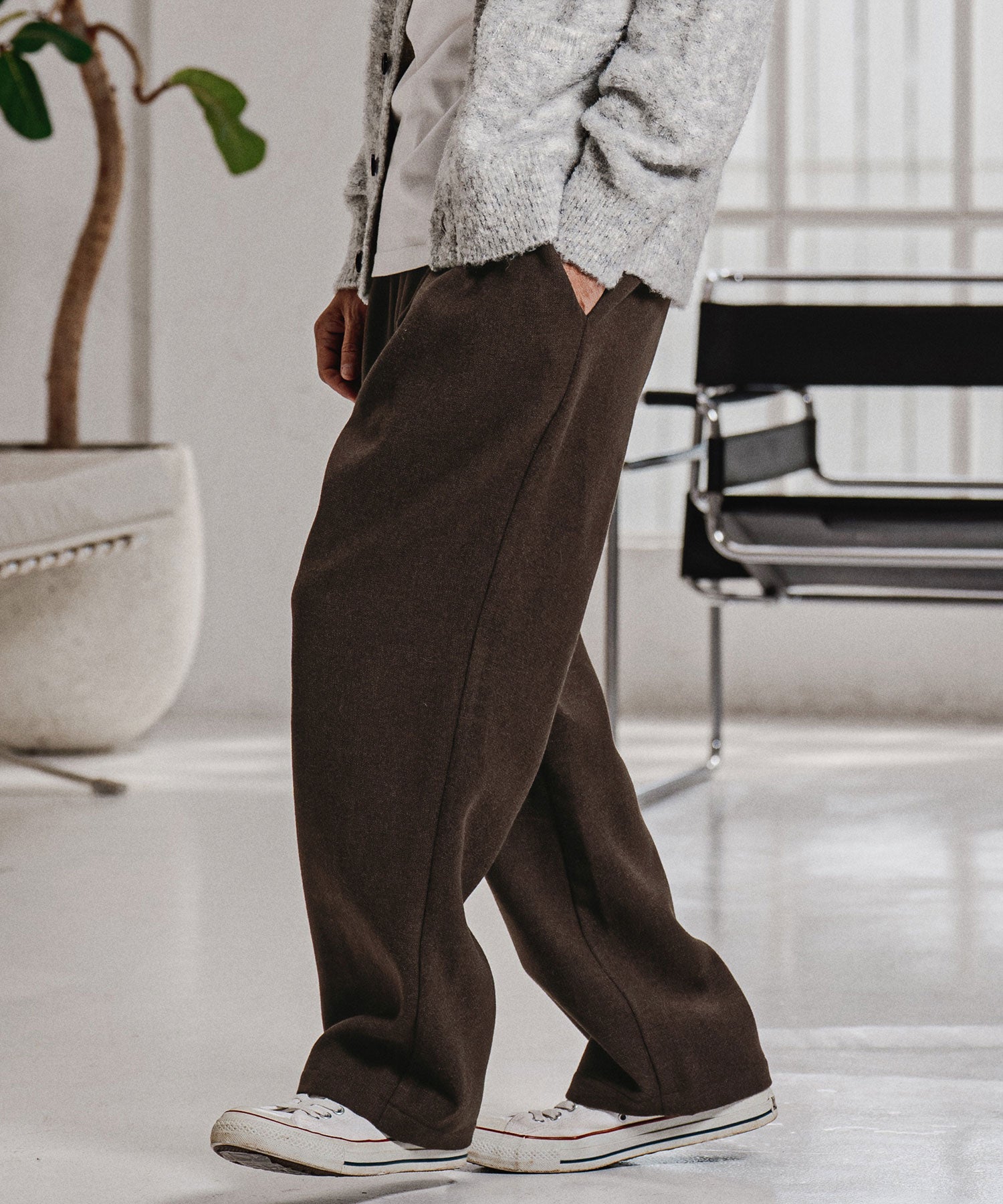 CAMBIO(カンビオ)】【予約販売9月中旬～下旬入荷】Wool Blend Brushed