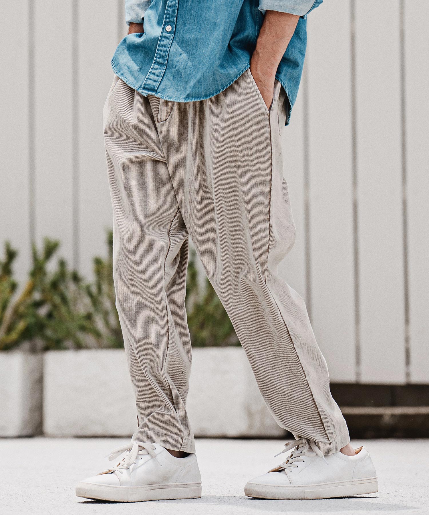 CAMBIO コーデュロイ テーパードパンツ L CAMBIO(カンビオ)】【予約販売9月中旬～下旬入荷】Faded Corduroy