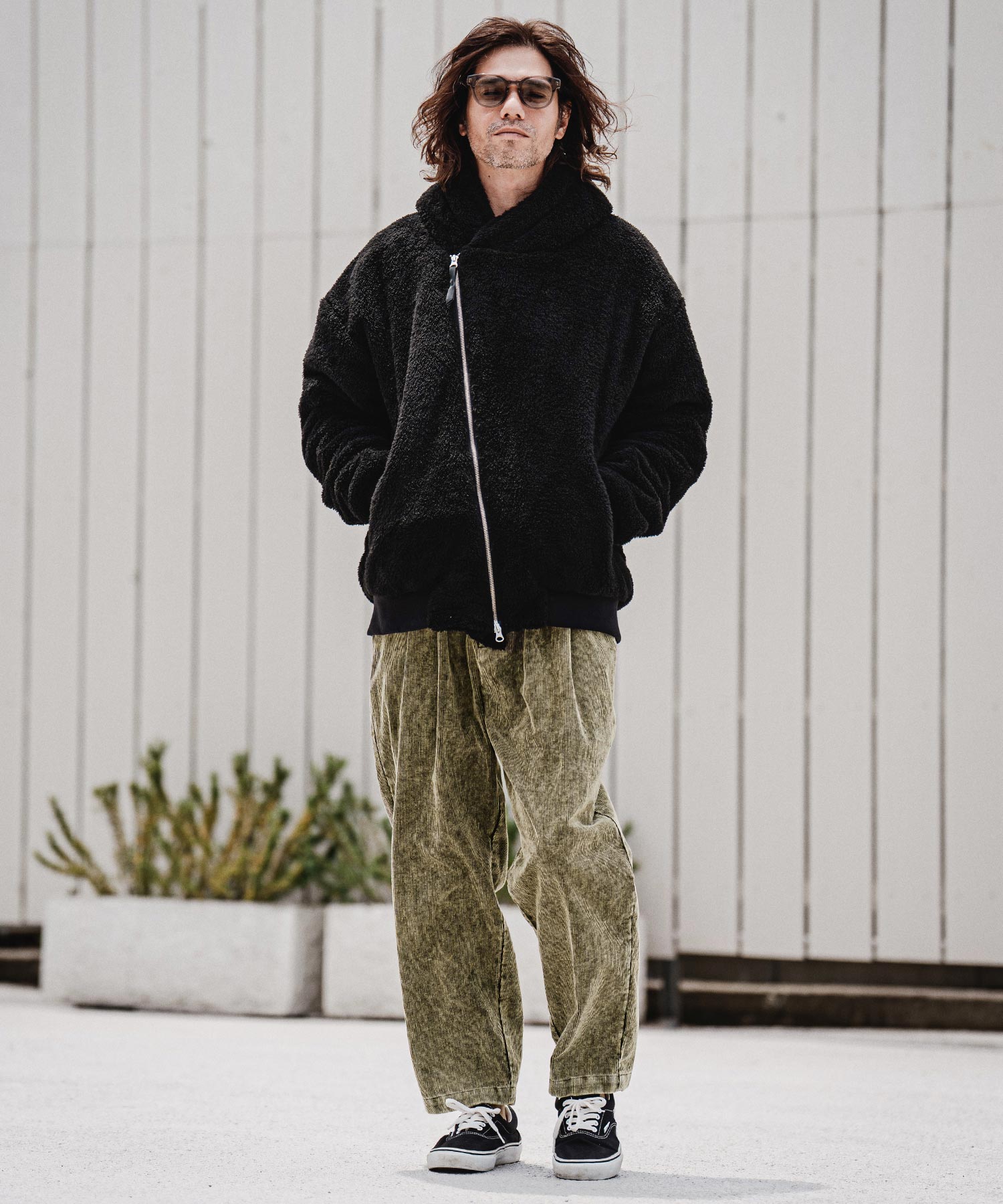 CAMBIO(カンビオ)】Faded Corduroy Tapered Pants コーデュロイ