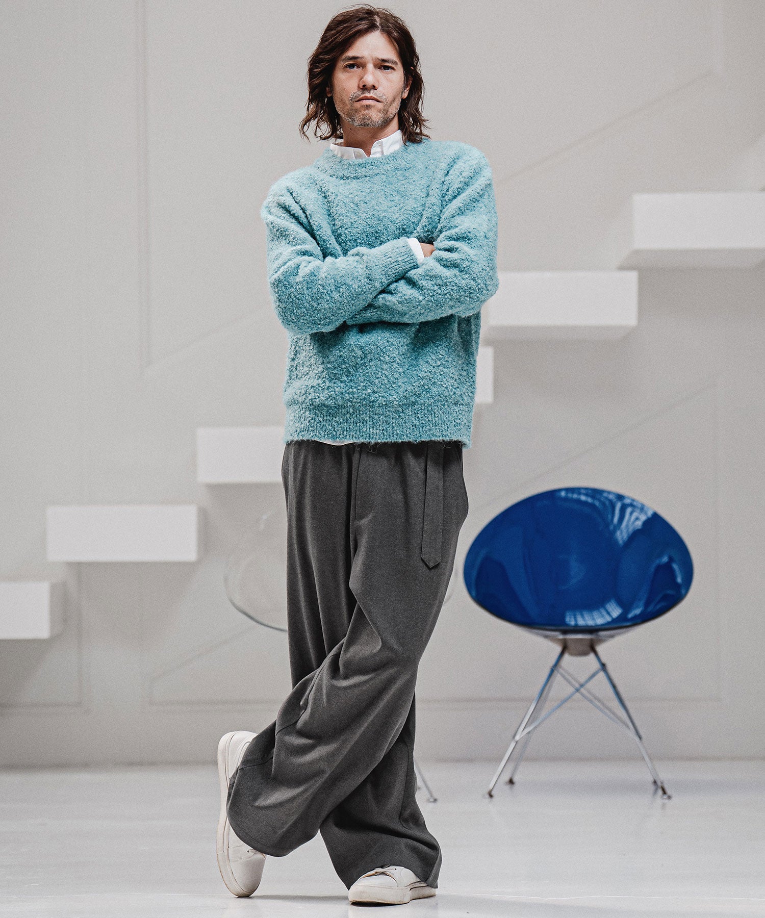 CAMBIO(カンビオ)】【予約販売8月中旬～下旬入荷】Brushed Slacks