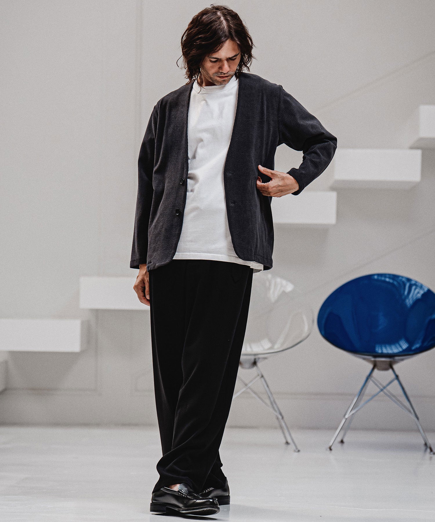 CAMBIO(カンビオ)】【予約販売8月中旬～下旬入荷】Brushed Slacks