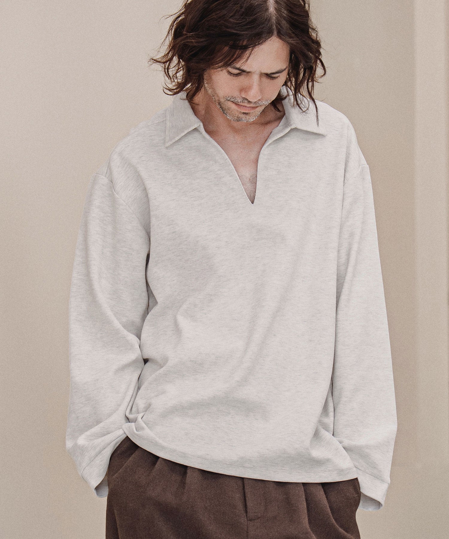CAMBIO(カンビオ)】【予約販売8月上旬～中旬入荷】Ripple Knit Skipper