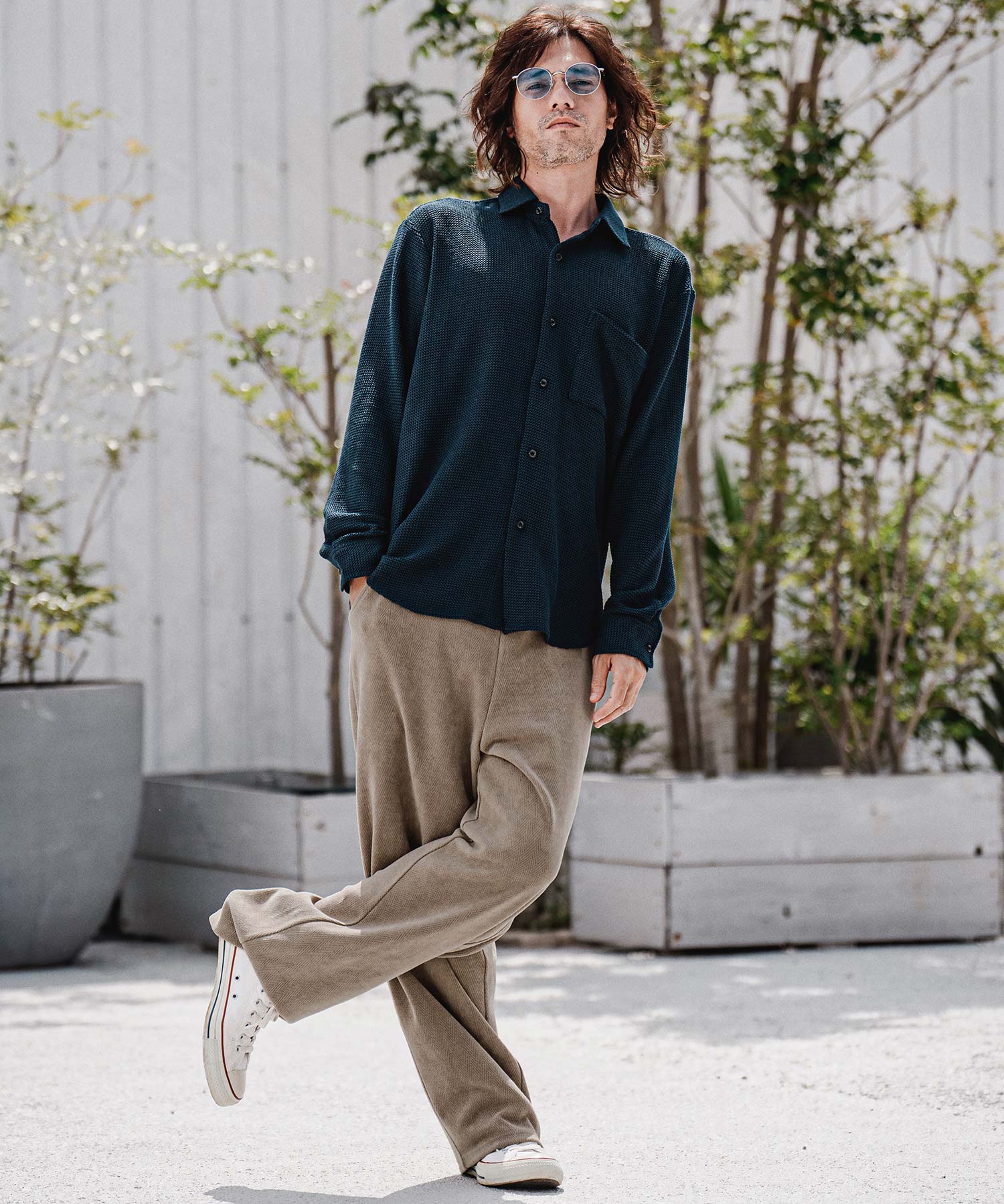 パンツ Aaaa CAMBIO(カンビオ)】【予約販売8月上旬～中旬入荷】Mole Herringbone