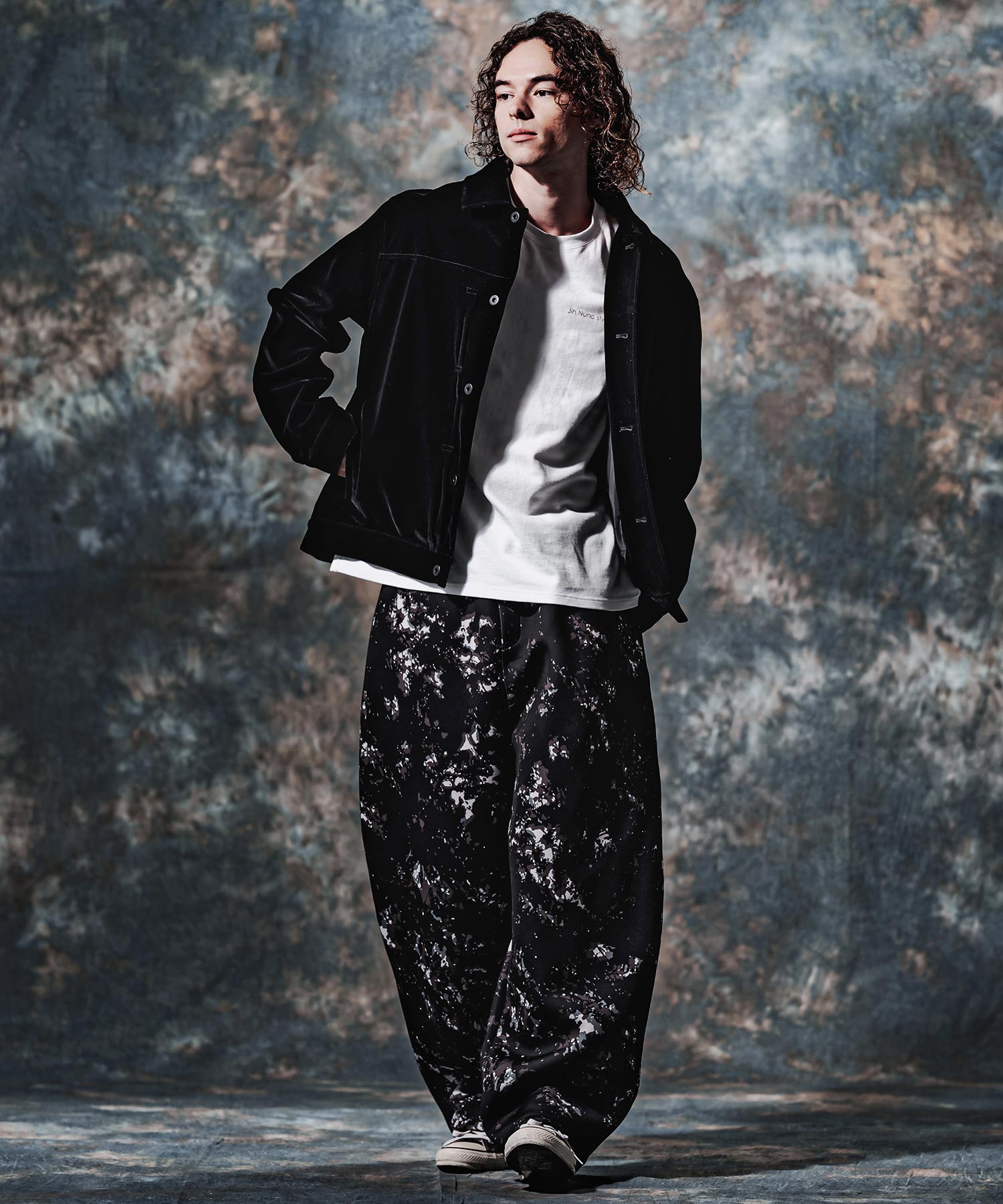 Jih Nunc ジーヌンク　セットアップ　総柄ジャガード　上下サイズ違い Jih Nunc(ジーヌンク)】【予約販売10月中旬～下旬入荷】ベルベット