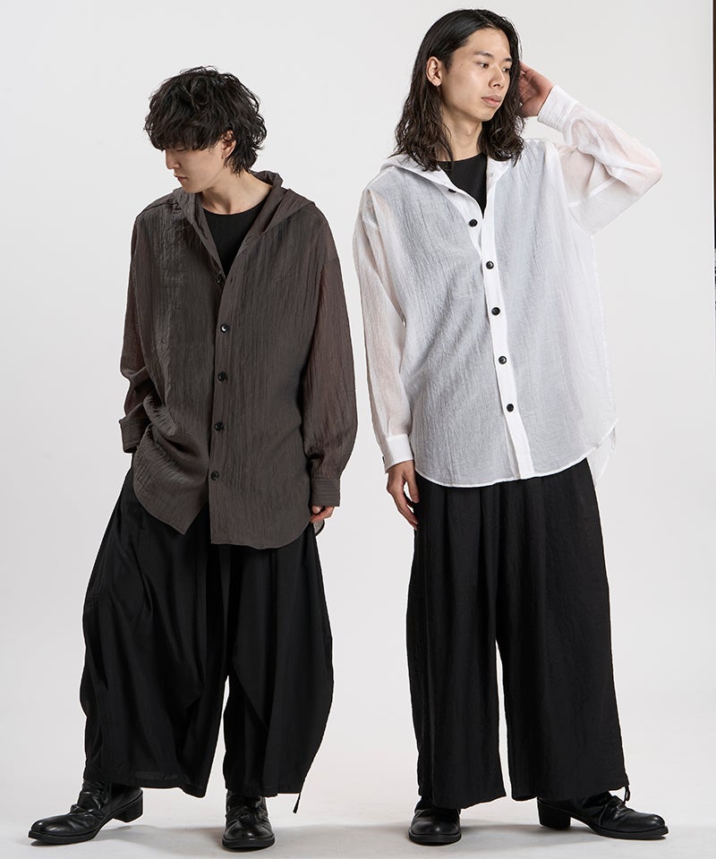 ウェア i-NEXTAGE90D NO ID.(ノーアイディー)】ﾌｰﾃﾞｯﾄﾞﾛﾝｸﾞｼｱｰSH シャツ(459006-554S