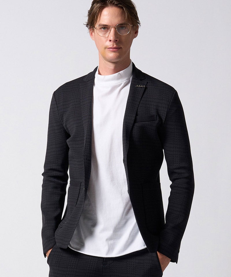wjk】【予約販売1月上旬～中旬入荷】function knit jacket(jacquard