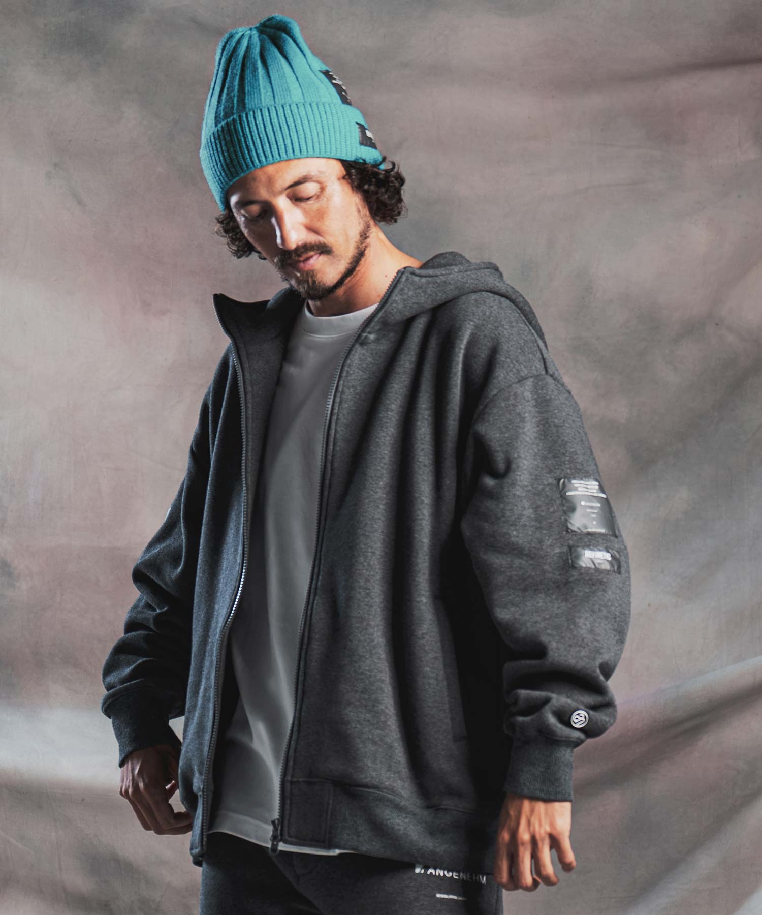 ANGENEHM(アンゲネーム)】Wide Rib Knit Beanie ニットビーニー(AG07
