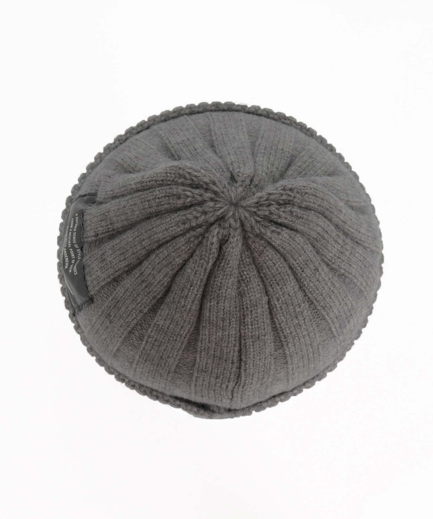 K様　ご依頼分 ビーニー(グレー&黒) ANGENEHM(アンゲネーム)】Wide Rib Knit Beanie ニットビーニー(AG07