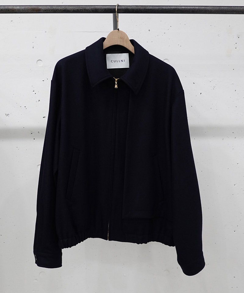 CULLNI(クルニ)】Signature Melton Asymmetrical Layered Zip Up