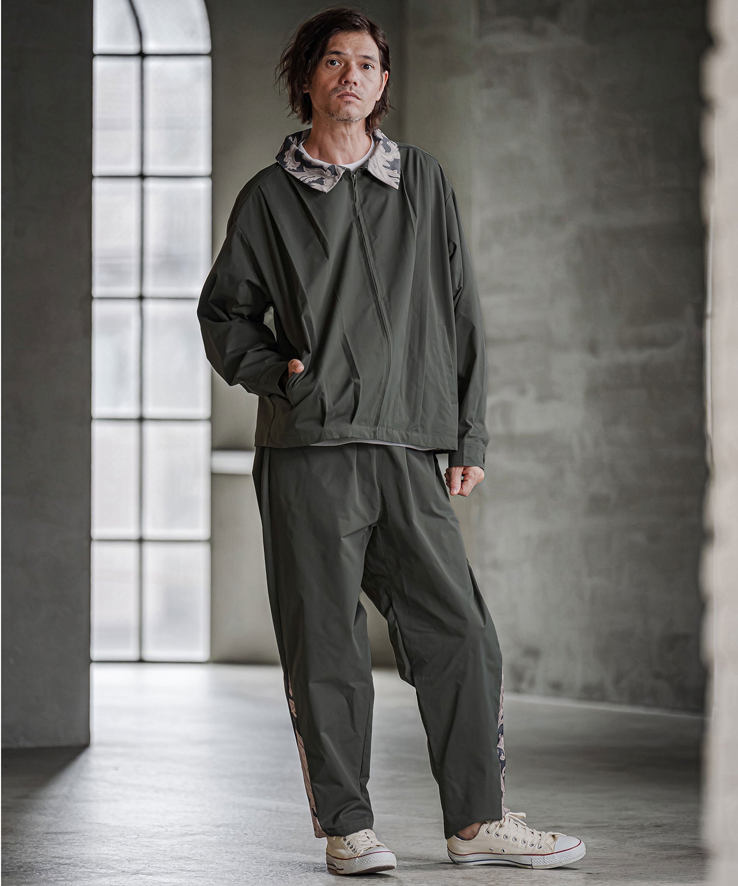CAMBIO(カンビオ)】Paisley Collar Drizzler Jacket ドリズラー