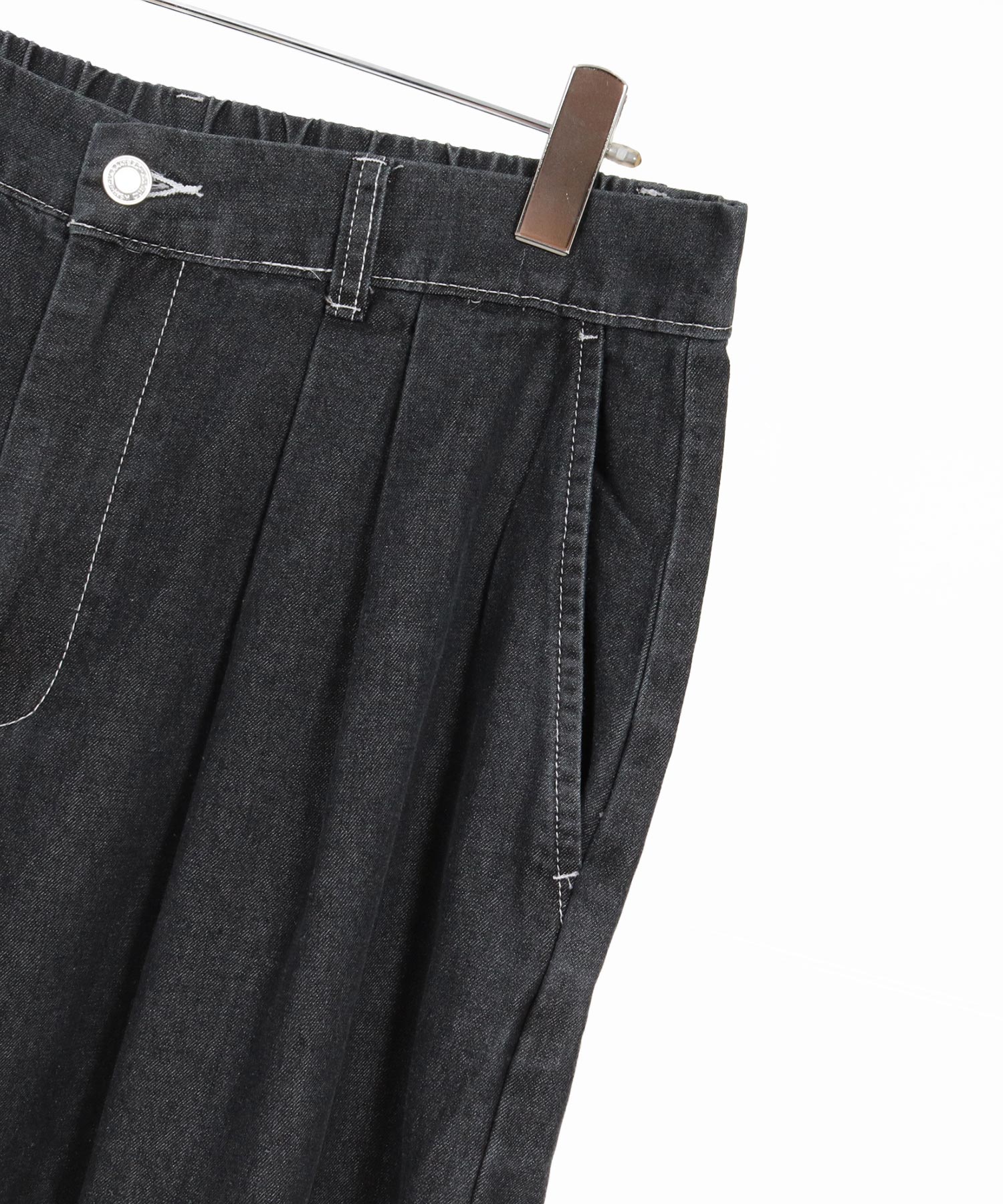 CAMBIO(カンビオ)】 Two Tuck Wide Denim Pants ワイドデニムパンツ(AI