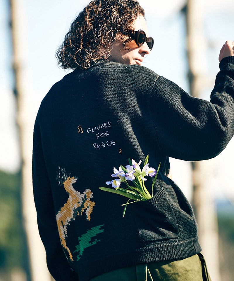 glamb(グラム)】【予約販売1月上旬～中旬入荷】Jacquard Knit Blouson