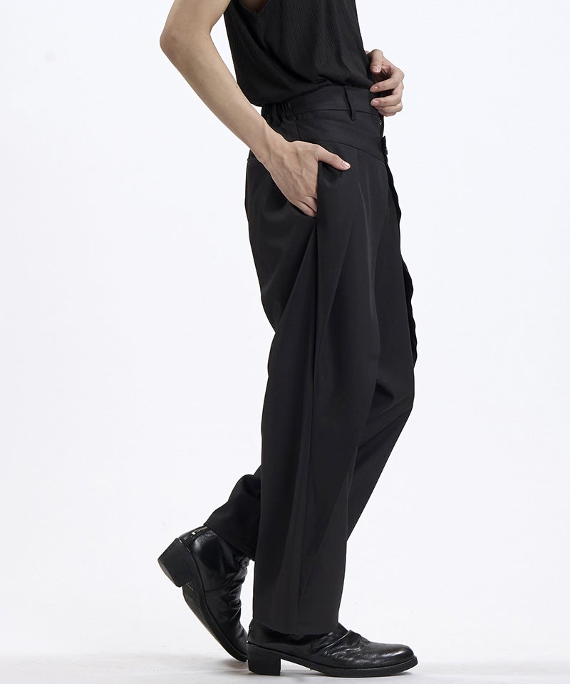 NO ID. (ノーアイディー)サイズXS Coating pants NO ID.(ノーアイディー)】【予約販売9月上旬～中旬入荷】 ﾌﾛﾝﾄﾗｯﾌﾟ