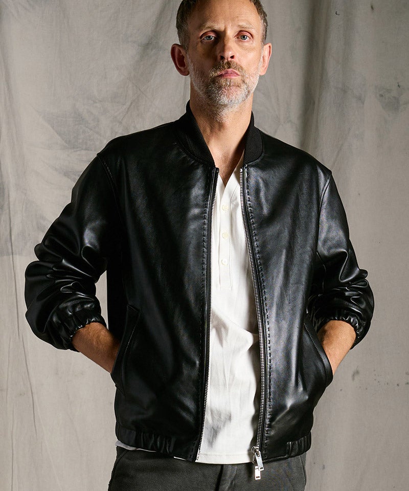wjk】【予約販売2月下旬～3月上旬入荷】lamb leather bomber jacket
