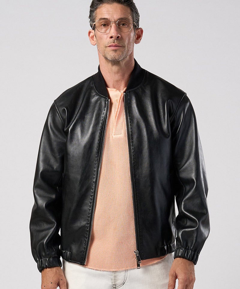 wjk】【予約販売2月下旬～3月上旬入荷】lamb leather bomber jacket