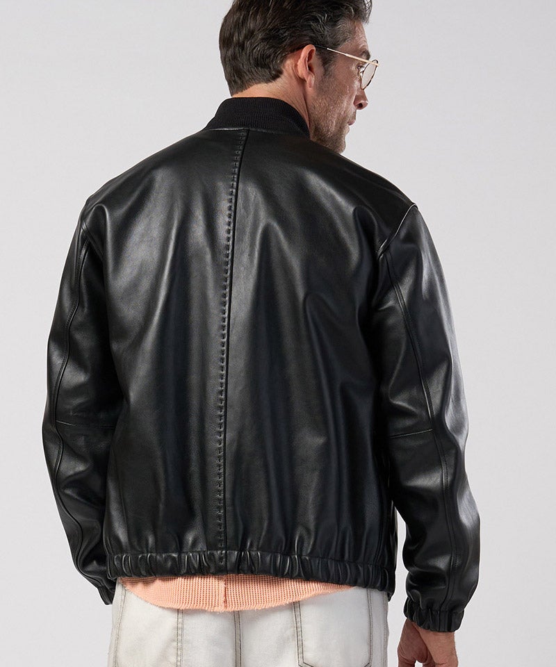 wjk】【予約販売2月下旬～3月上旬入荷】lamb leather bomber jacket