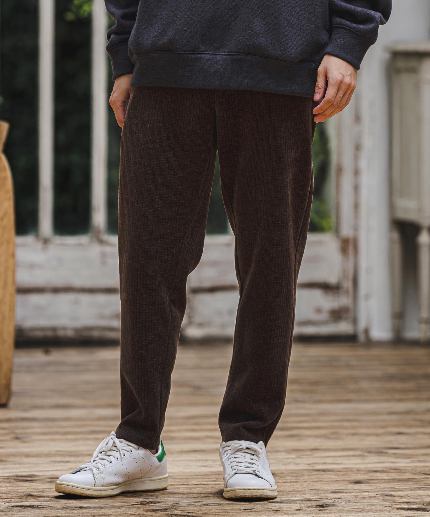 CAMBIO(カンビオ) Mole Wide Rib Slim Tapered Pants スリム
