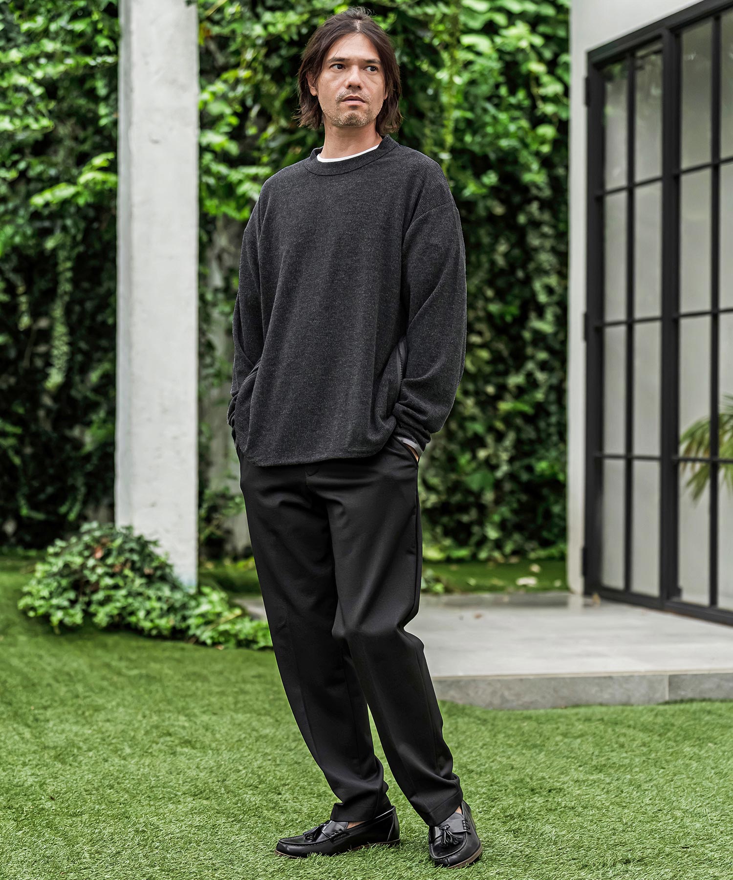 CAMBIO(カンビオ)】【予約販売10月中旬～下旬入荷】 Rib Knit Pullover