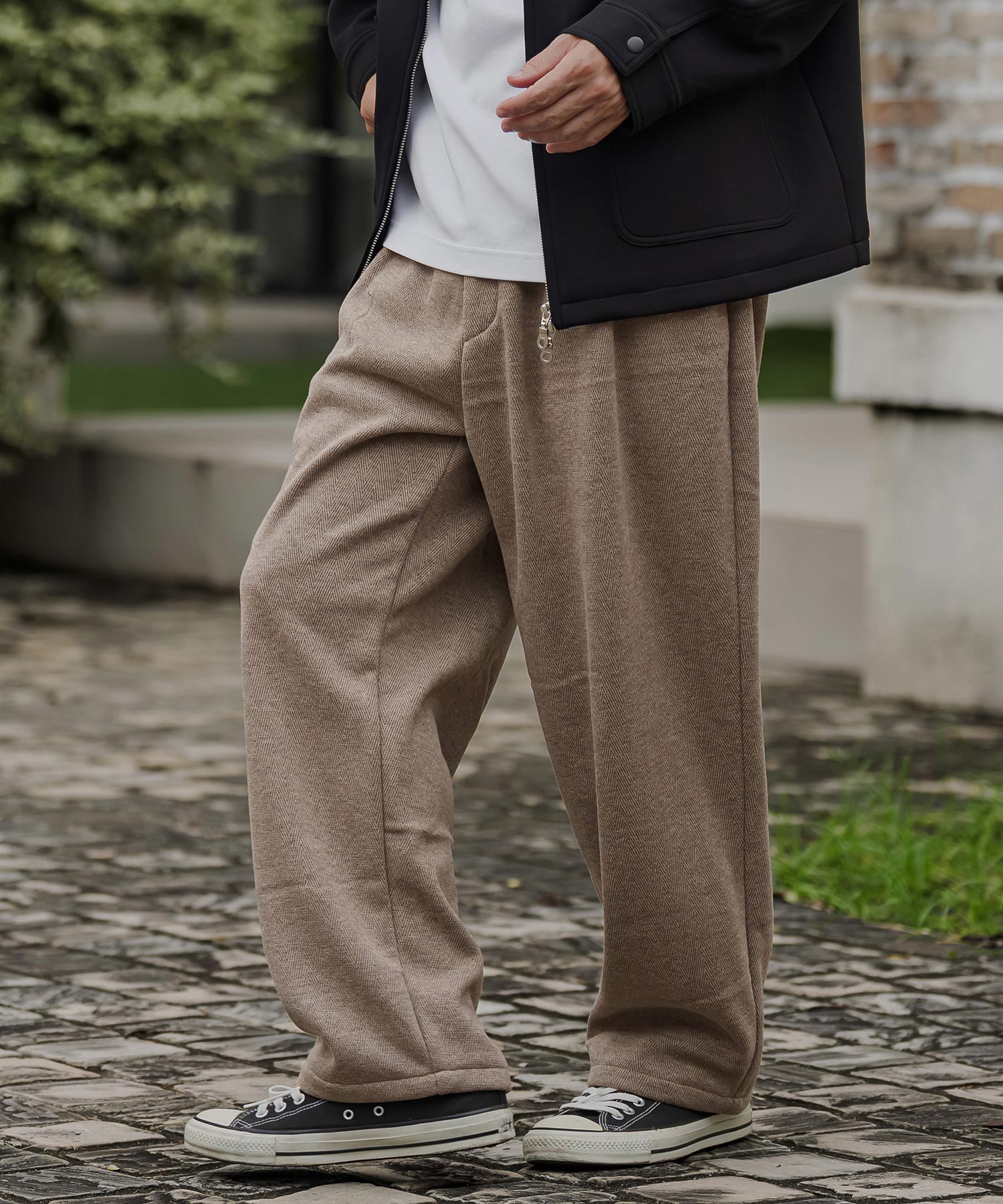 【2】KAPITAL Wide balloon Pants ブラウン サルエル CAMBIO(カンビオ)】【予約販売11月中旬～下旬入荷】 Herringbone Wool
