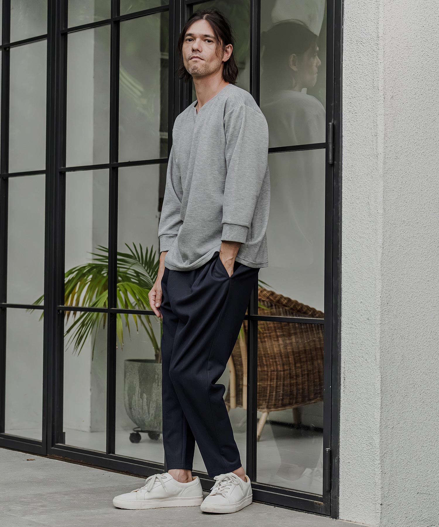 CAMBIO(カンビオ)】【予約販売10月上旬～中旬入荷】 Pinstripe Tapered