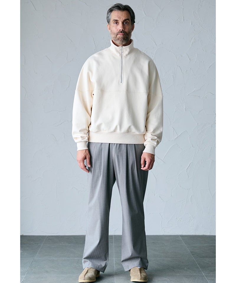 Kelen(ケレン)】【予約販売1月中旬～下旬入荷】 CUP CUT HALF ZIP TOP