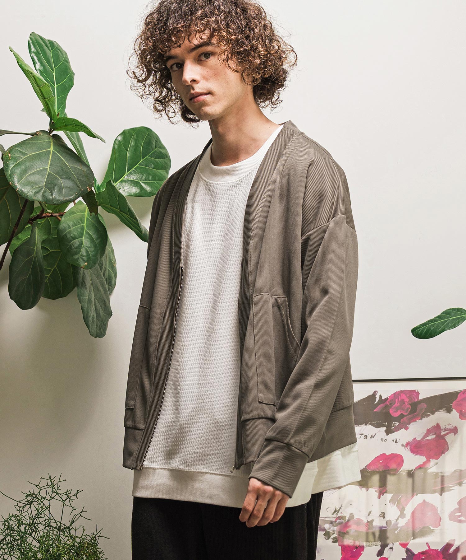 CAMBIO(カンビオ)】【予約販売10月上旬～中旬入荷】ZIPカーディガン