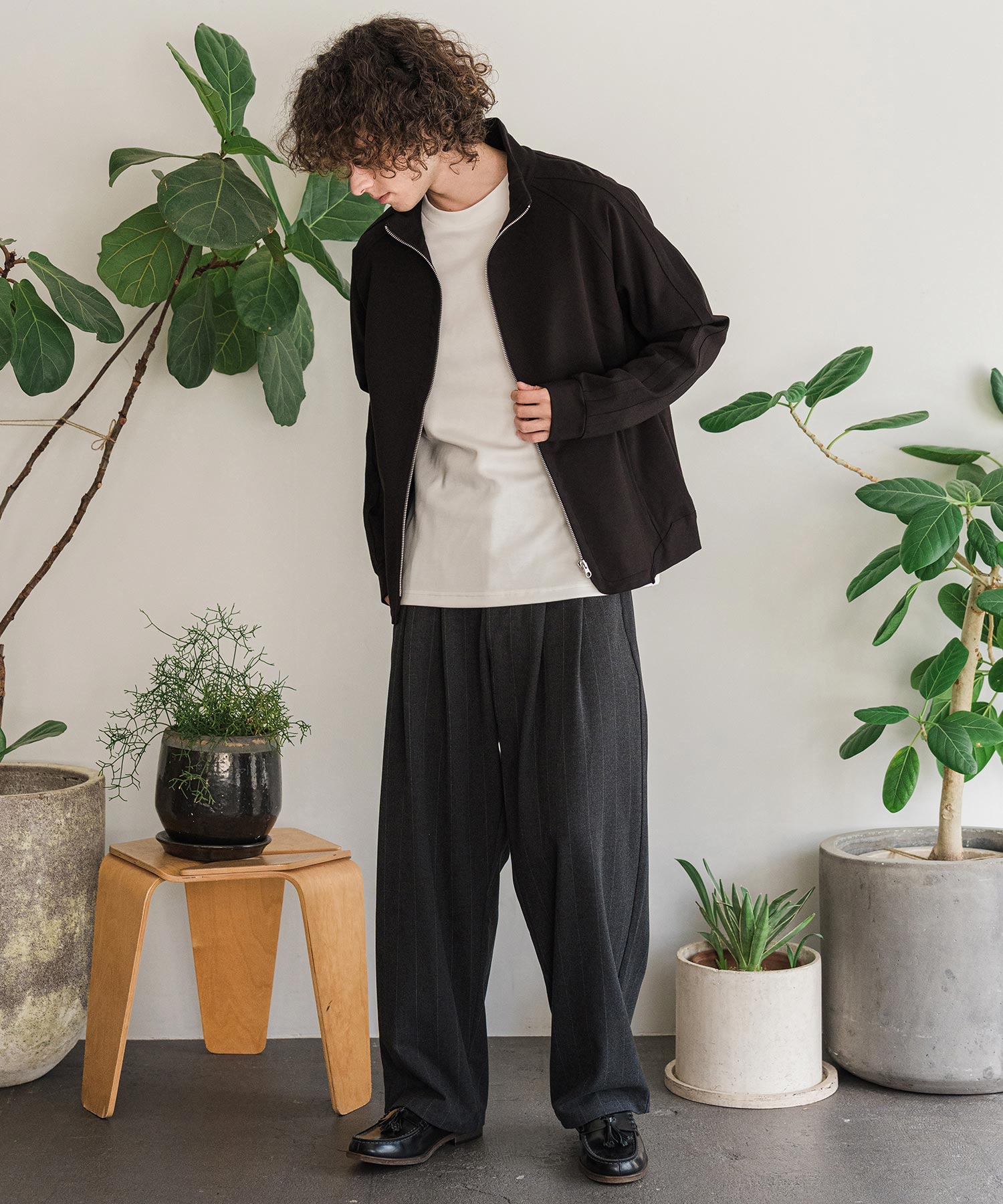 CAMBIO(カンビオ)】【予約販売10月上旬～中旬入荷】Pinstripe Wide