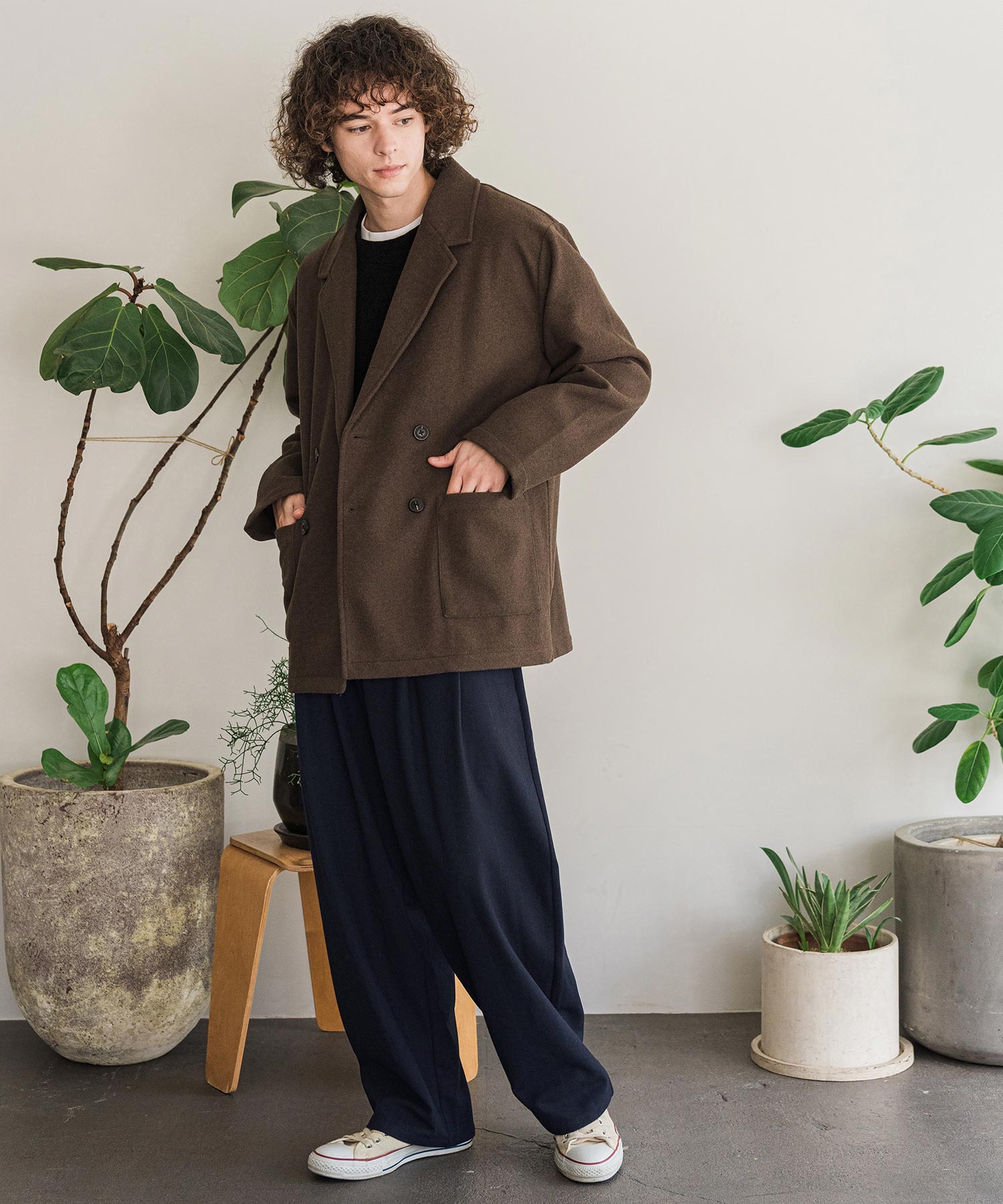 CAMBIO(カンビオ)】【予約販売10月上旬～中旬入荷】Pinstripe Wide