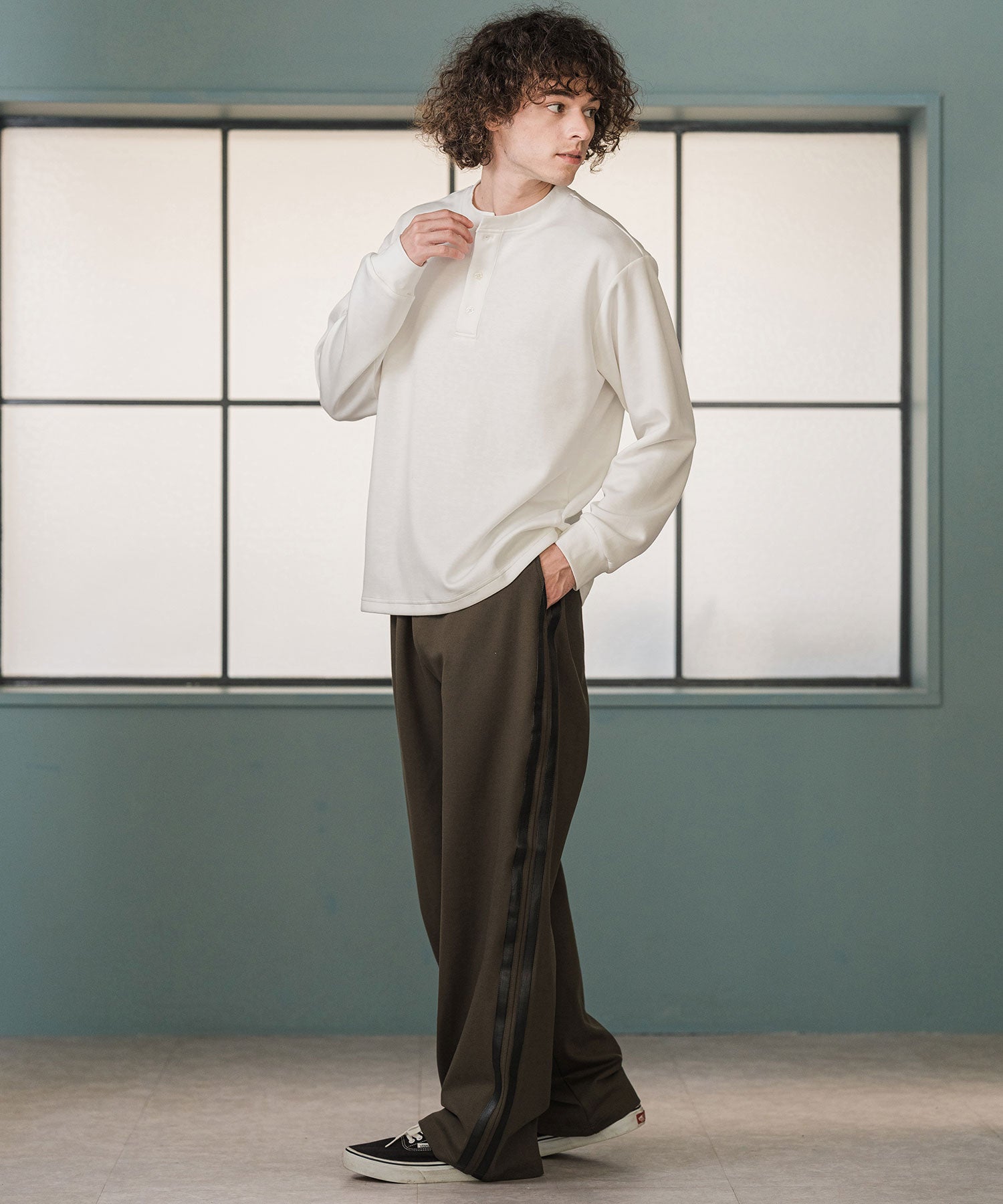 CAMBIO(カンビオ)】ポンチヘンリーネックロンT(BP-BFA0159) | CAMBIO