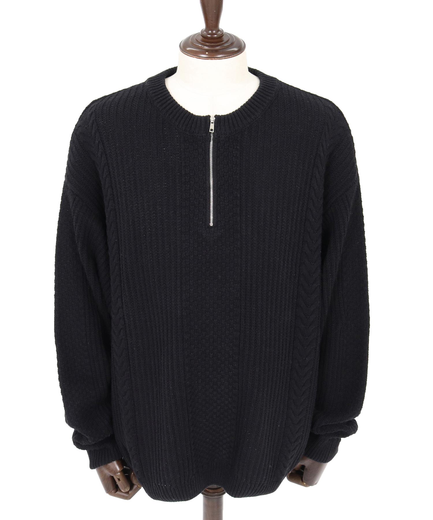 CAMBIO(カンビオ)】【予約販売10月上旬～中旬入荷】ハーフZIPニット
